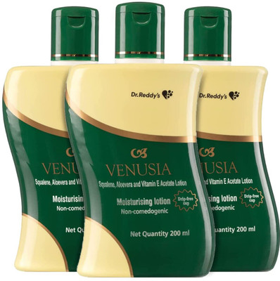 venusia Dr. Reddy Lotion With Aloe Vera Vitamin E and Squalene 200ml x 3pcs(200 g)