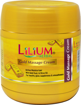 LILIUM Active Moisturizer Face & Body Gold Massage Cream(500 ml)