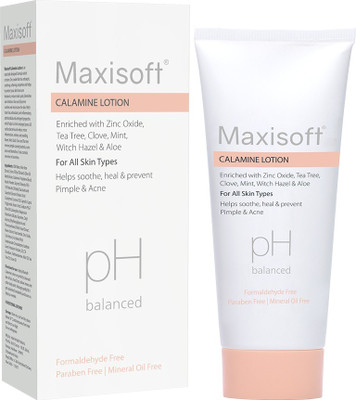 Maxisoft Calamine Lotion 100 ml | With Neem & Witch Hazel | Paraben Free(100 ml)
