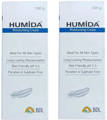 humida Moisturising Cream for All Skin Types, 100g, Pack of 2(100 g)