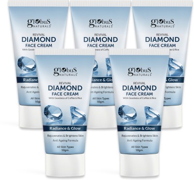 Globus Naturals Revival Diamond Face Cream For Soft & Glowing Skin, Set of 5(250 g)