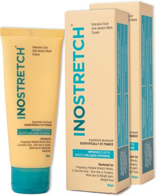 INOstretch Anti-Stretch Mark cream, Clinically proven paraben free| Pack of 2(60 g)