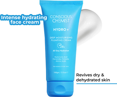 Conscious Chemist Hyaluronic Acid Moisturizer with Ceramides | Hydrates Dry Skin | Lightweight Gel(100 g)