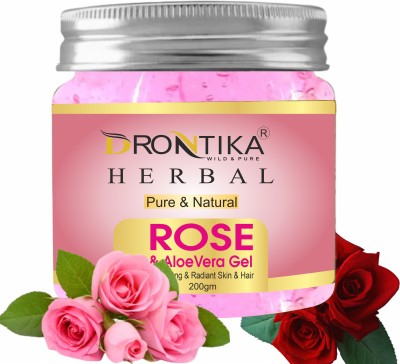 drontika Natural rose Gel With Liquorice & Cucumber Extracts-200g Men & Women(200 g)