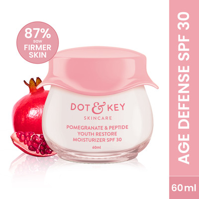 Dot & Key Pomegranate + Multi-Peptide Anti Ageing Moisturizer SPF 30 | Reduces Wrinkles(60 ml)