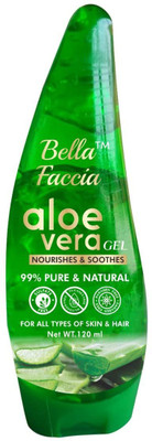 Bella Faccia Pure and Natural Aloe Vera Multipurpose Beauty Gel for Face, Skin & Hair Care(120 ml)