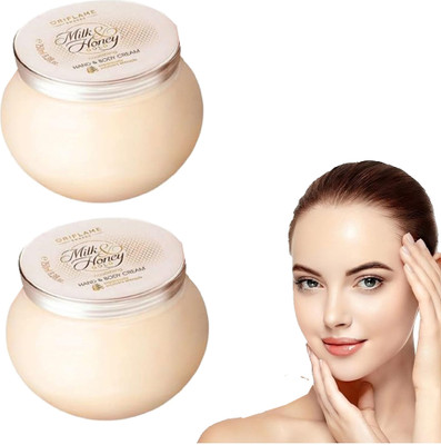 Oriflame Milk Honey Gold Nourishing Hand & Body Cream (Pack of 2)(500 ml)