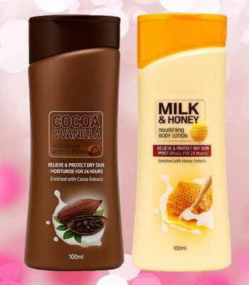 Fleeto COCOA +Honey & Almond Nourishing Body Lotion Lid-219(200 ml)