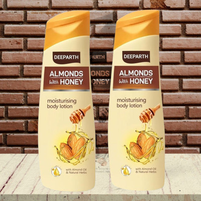 Deeparth Almonds with Honey Lotion | Herbal Moisturizer 100ml Each(200 ml)