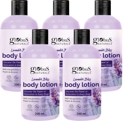 Globus Naturals Lavender Bliss Body Lotion, Enriched with Peach and Almond Extracts(1000 ml)