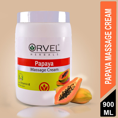 orvel HERBALS PAPAYA MASSAGE CREAM WITH VITAMIN E FOR DEPIGMENTATION(900 ml)