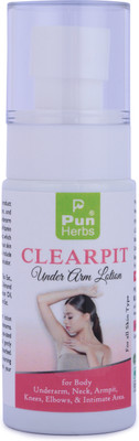 PunHerbs Clearpit Under Arm Lotion | For Body Underarms Armpits, Neck, Knees & Elbows(60 ml)