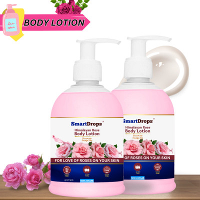 smartdrops Body Serum Lotion, Moisturizing, Skin Soothing & Hydration With Rose Extract(500 ml)