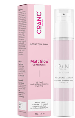 COANC 1st Oil Free Matt Glow Gel Moisturizer| Oil-Free | Cooling | Barrier-Boosting(50 g)