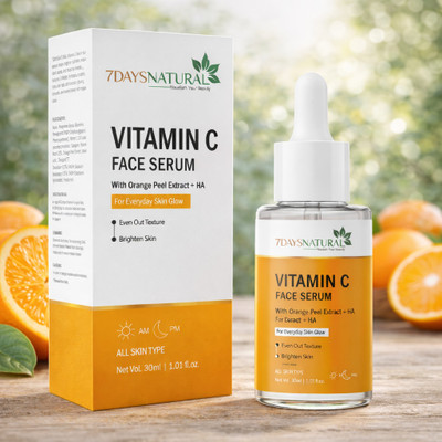 7 Days Vitamin C Serum Skin Brightening Dark Spots Skin Glow face serum anti acne(30 ml)