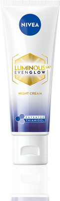 NIVEA LUMINOUS EVEN GLOW Luminous Oil Control Night Cream, with Hyaluron, Reduces Dark Spots, Moisturizer(40 ml)