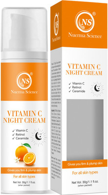 Nuerma Science Vitamin C Night Cream with Retinol & Ceramide For Skin Brightening(30 g)