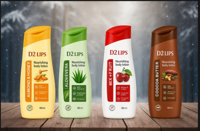 D2 LIPS Nourishing Body Lotion Combo – Pack of 4(400 ml)