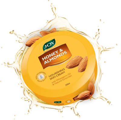 Joy Honey & Almonds Nourishing Skin Cream with Wheatgerm Oil Ingredient and Natural Sunscreen for All Skin Type(200 ml)