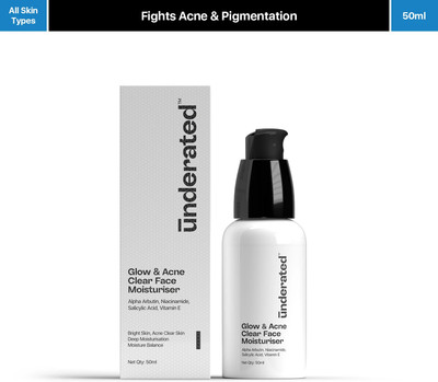 UNDERATED Glow and Acne Clear FaceMoisturizer Powered with SalicylicAcid and VitaminE|50ml(50 g)
