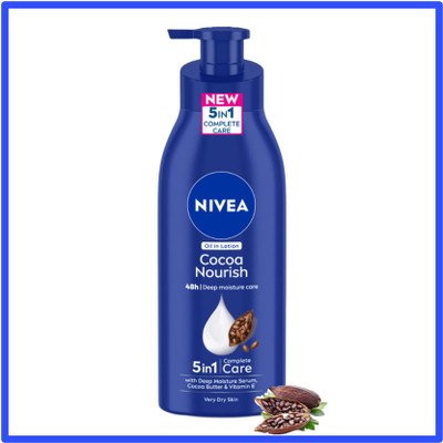 NIVEA Body Lotion For Very Dry Skin, Cocoa Nourish, With Coconut Oil & Cocoa Butter(400 ml)