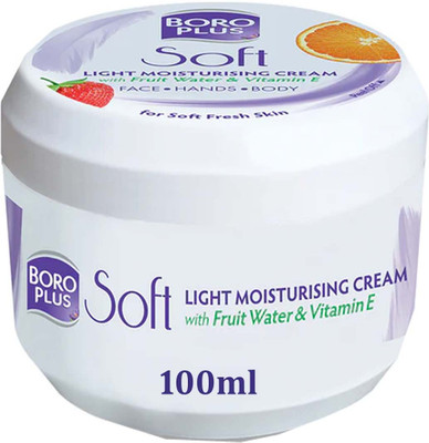 BOROPLUS Soft Light Moisturising Cream Vitamin E For Soft Fresh Skin Pack of - 100ml x 1(100 ml)