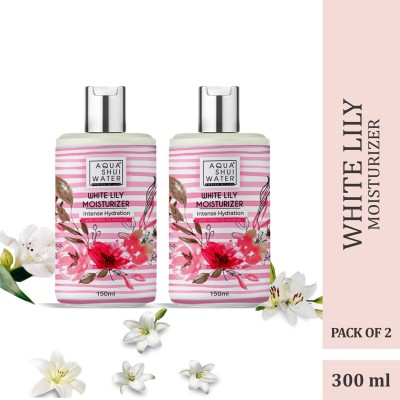 Aqua Shui Water White Lily Moisturizer Intense Hydration with White Lily extracts (Pack of 2)(300 ml)