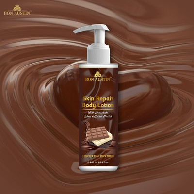 Bon Austin Premium Chocolate Body Lotion with Shea and Cocoa Butter - For Dry Winter Skin ( Ideal For Men & Women) 200ml(200 ml)