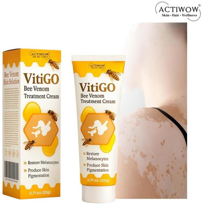 ACTIWOW Vitigo Bee Venom Cream for Pre-Makeup Prep Cream Moisturizer(100 g)