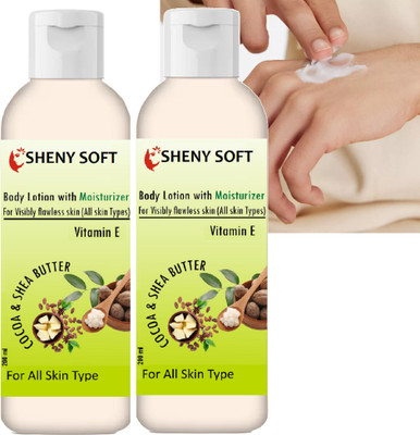sheny soft Nourishing Body Lotion Cocoa Butter 24H Deep Moisture All Skin Types pack of 2(200 g)