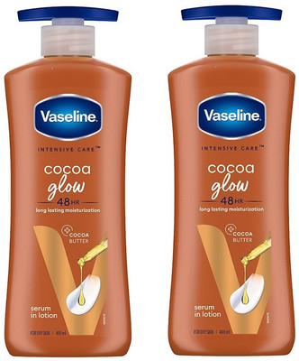 Vaseline Cocoa glow intensive care long lasting body lotion400ml(PO2)(800 ml)