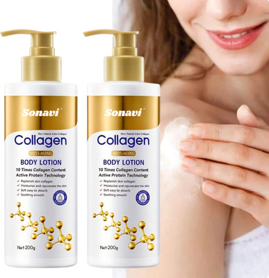 Sonavi Collagen Body Lotion for Healthy Skin for Men & Women(400 g)