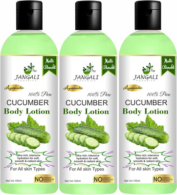 Pure Jangali Organics CUCUMBER BODY LOTION 100 ML PACK OF 3 (300 ml)(300 ml)