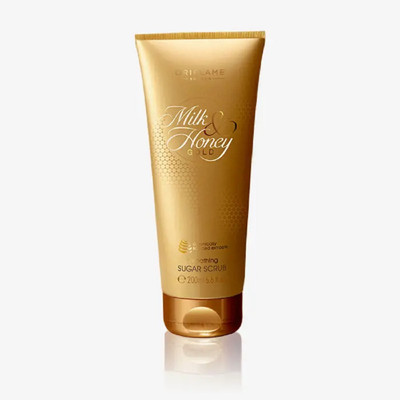 Oriflame Sweden milk & honey gold smoothing sugar scrub (200 gm )(200 ml)