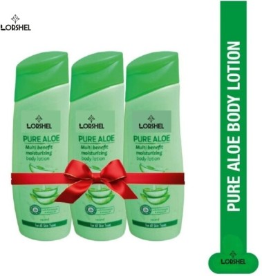 LORSHEL 3pc 100 ml each Pure Aloe Vera Body lotion Renew(300 ml)