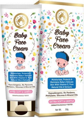 Mom & World Baby Face Cream Extra Soft and Gentle, 50g - No Parabens, Slicon or Mineral Oil(50 g)