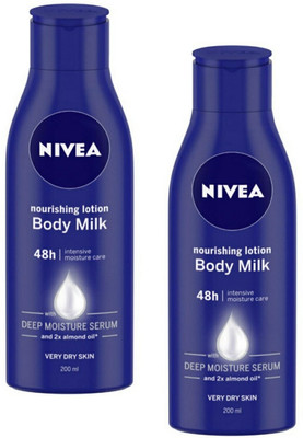 NIVEA Nourishing Lotion Body Milk With Deep Moisture Serum(400 ml)