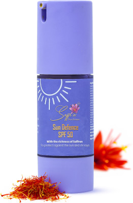 SAFFR'N Sun Defence SPF 50 Sunscreen with Saffron extract - Travel Pack(30 ml)