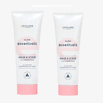 Oriflame Sweden GLOW ESSENTIALS MASK & SCRUB ( PACK OF 2 )(150 ml)