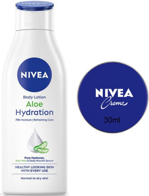 NIVEA Aloe Hydration 200ml Blue creme 30ml Set of 2(230 ml)