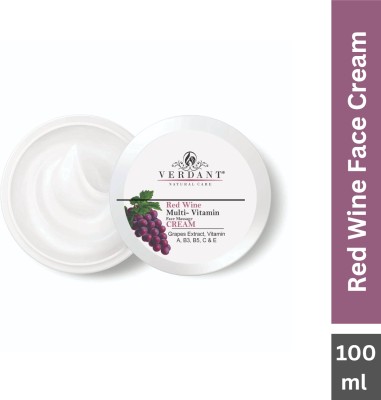 Verdant Natural Care Lightening & Brightening Red Wine Cream | Anti-Ageing Face Cream(100 ml)