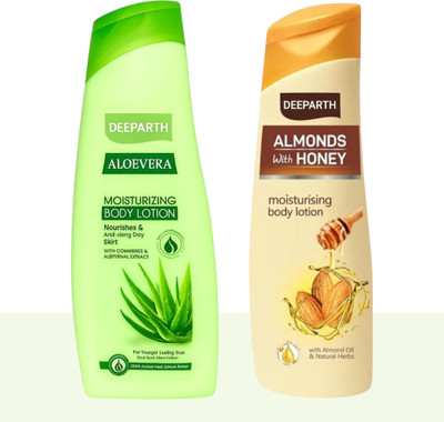 Deeparth Nourishing Lotion Combo | Aloe Vera + Honey | 100ML Each(200 ml)