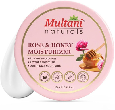 Multani Naturals Rose & Honey Moisturizer Cream | Helps In Nurture & Moisturize Skin -(250 ml)