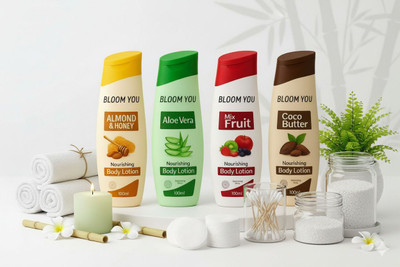 BLOOM YOU Total Care Moisturizing Lotion Set – All Skin Types (Pack of 4)(400 ml)