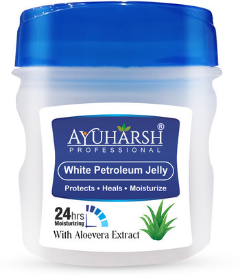Ayuharsh White Petroleum Jelly Original Moisturize Lips, Dry skin, Cheeks with Aloevera(50 ml)