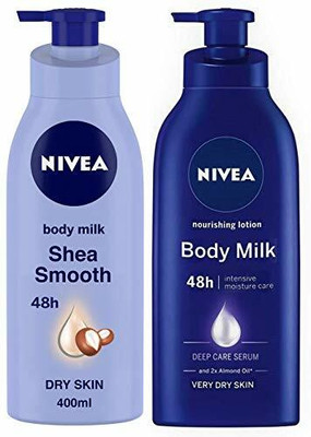 NIVEA Smooth Milk Lotion 400 Ml , Body Milk Lotion 400 ML(800 ml)