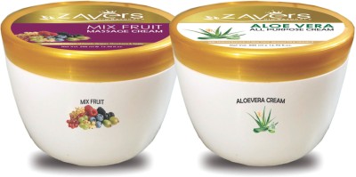 Zavers Mix Fruit Massage Cream - 500 ml + Aloe Vera All Purpose Cream - 500 ml (Combo)(1000 ml)