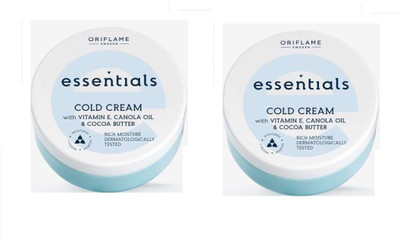 Oriflame Essentials Cold Cream with Vitamin E, Canola Oil & Cocoa Butter Pack of 2(150 g)