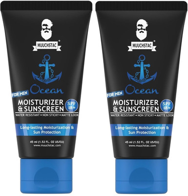 MUUCHSTAC Men’s Ocean Moisturizer & Sunscreen Matte Look Cream, Non-Sticky(90 ml)