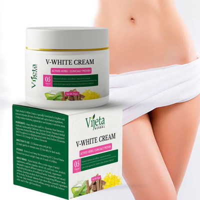 VIJETA Herbal V White cream intimate private area whitening brightening lighten cream(50 g)